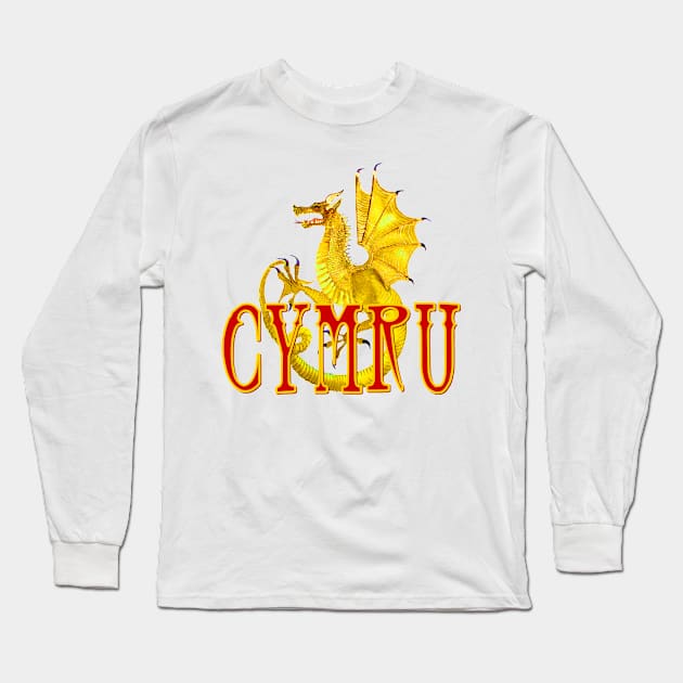 CYMRU DRAIG Long Sleeve T-Shirt by FurEVER Art